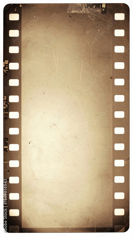 Obraz premium Aged Beige Filmstrip Frame Texture Background