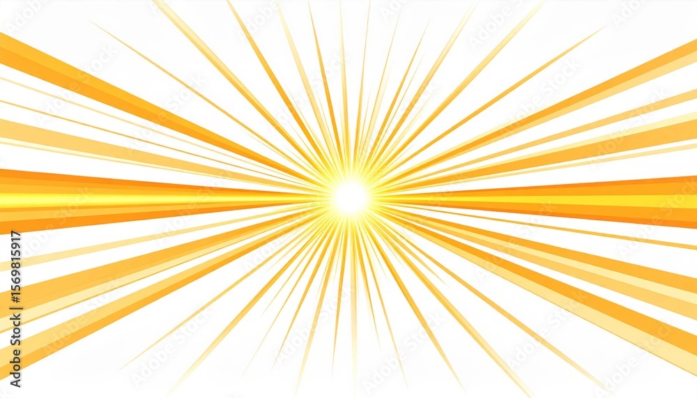 Obraz premium Bright Yellow And Orange Light Rays Burst Background