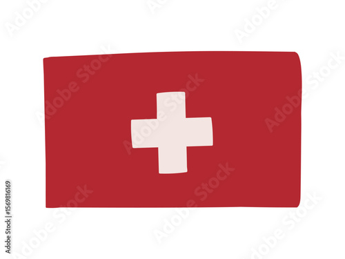 スイスの国旗のイラスト素材