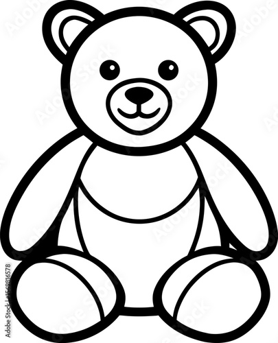 Cute Pastel Teddy Bear with Balloon | Flat Vector Illustration for Baby Products