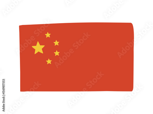 中国の国旗イラスト素材