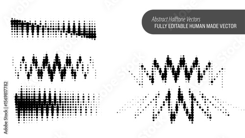 Abstract Halftone Vector Assets,