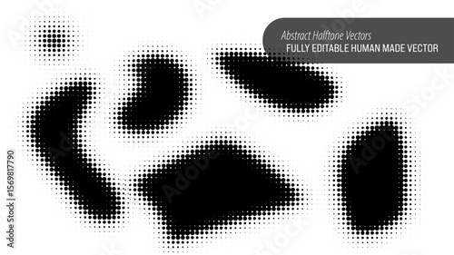 Abstract Halftone Vector Assets,