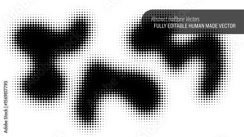Abstract Halftone Vector Assets,
