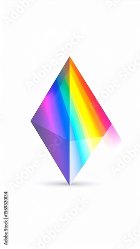 Free Download Rainbow Prism Geometric Shape Abstract 3D Design - GFXLoad