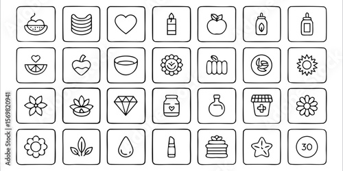 Generate a Set of 30 Minimalist Line Icons A Design Resource for Creative Projects