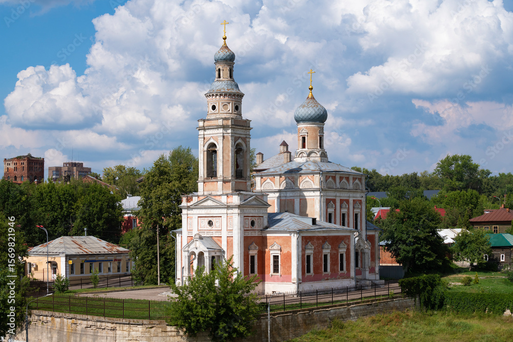 Fototapeta premium View of the ancient Church of the Assumption of the Blessed Virgin Mary on a July day, Serpukhov