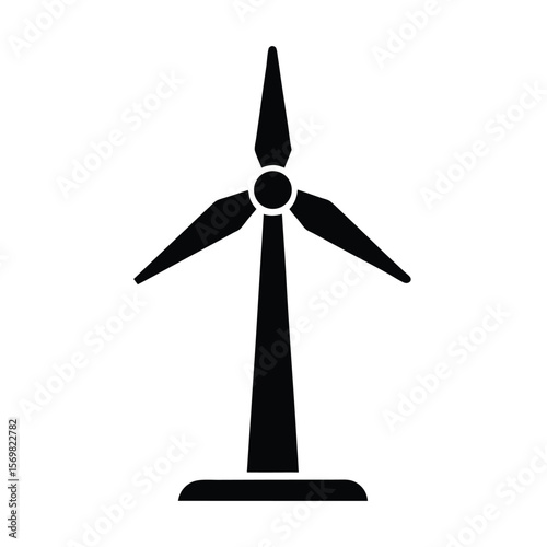 wind turbine on white background
