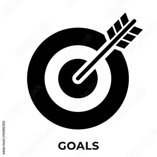 SINGLE ICON GOALS, ICON FOR APP, WEBSITE, PRESENTAITON ETC. ICON IN GLYPH STYLE.