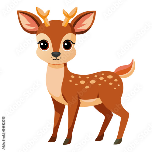 Elegant Deer Vector Illustration - Wild Deer Clipart - Animals vector
