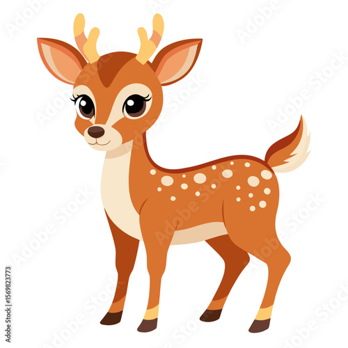 Elegant Deer Vector Illustration - Wild Deer Clipart - Animals vector
