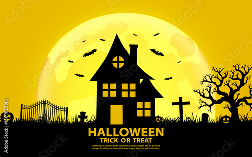 Flat background for halloween season. vector illustration.