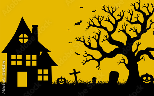 Halloween background and copy space.