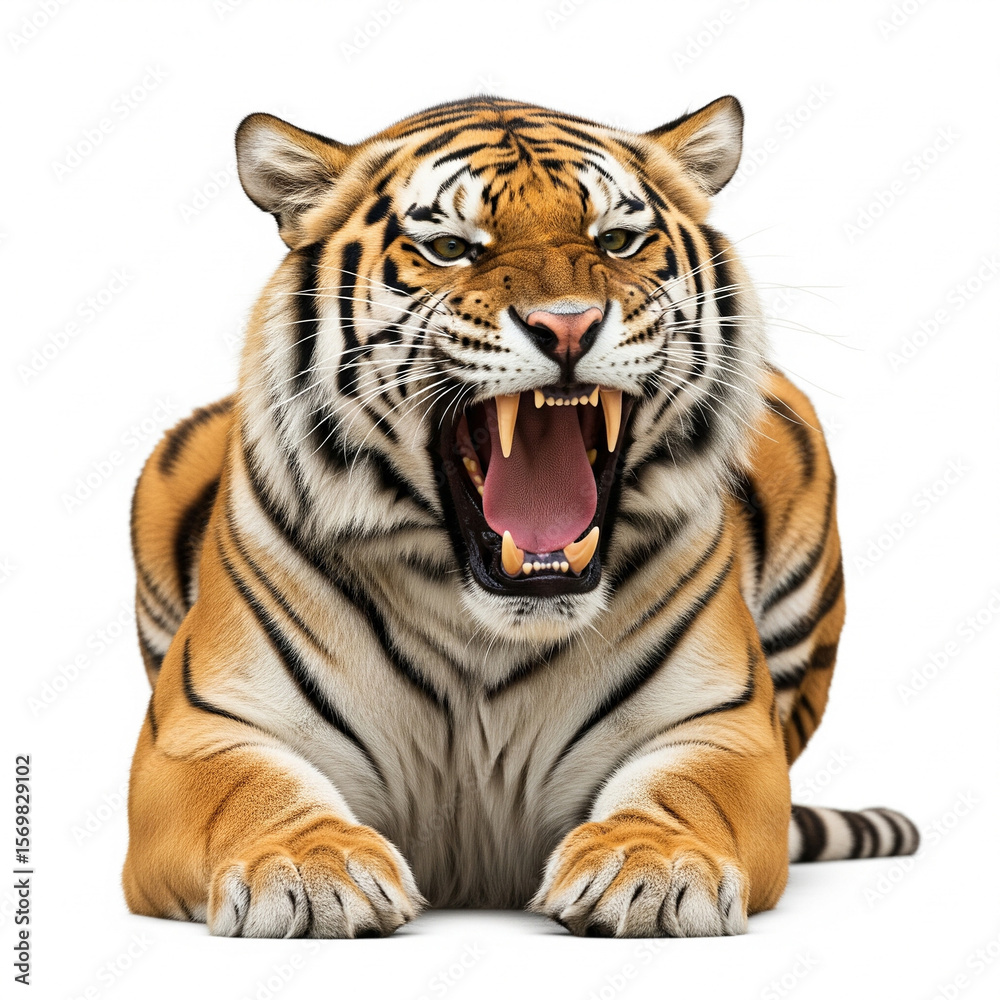 Obraz premium tiger on white background