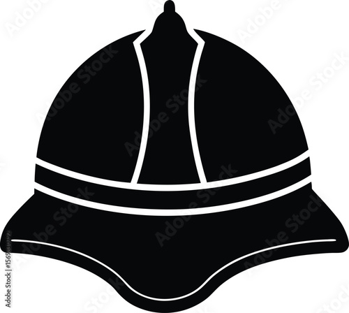 Firefighter helmet silhouette vector silhouette  