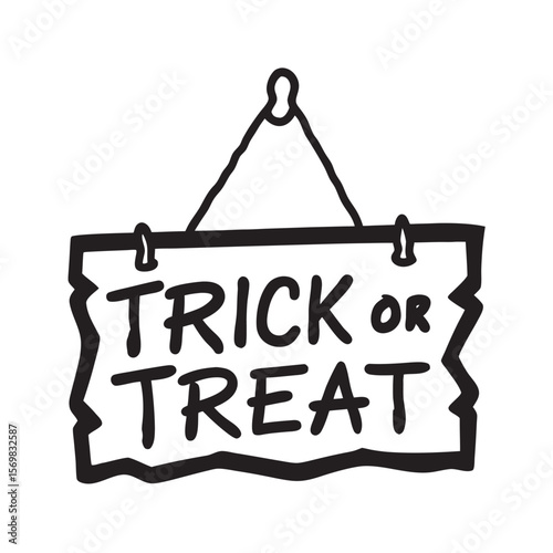 Vintage Trick Or Treat Sign