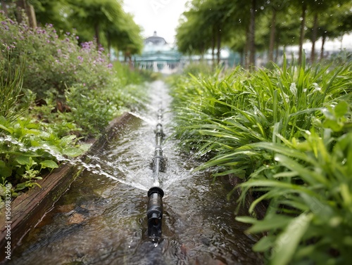 Smart irrigation system in public green space
