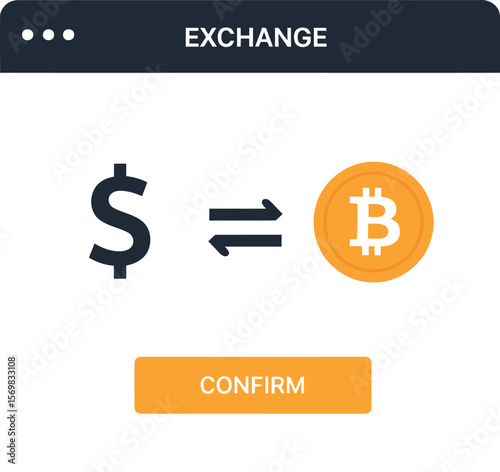 A digital interface showing the exchange of US dollars for Bitcoins.
