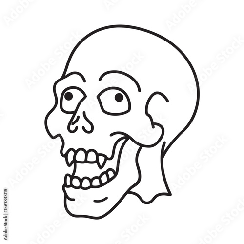 Zombie Head With Missing Jaw