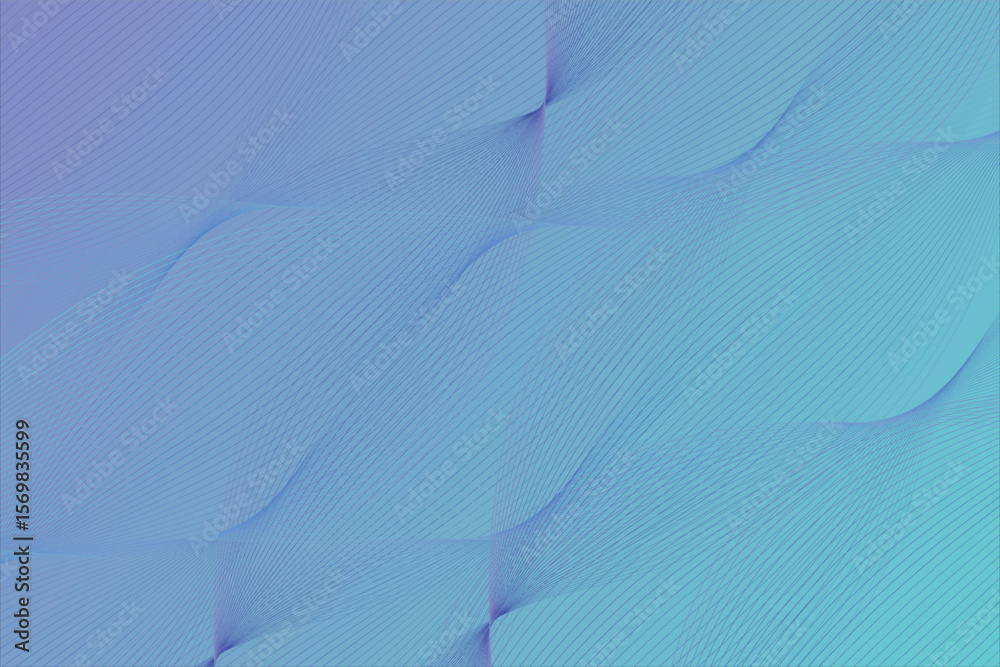 Naklejka premium Blue wave line abstract background vector .