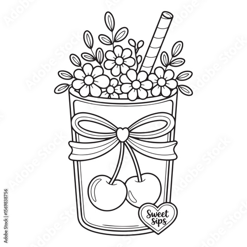 vector illustration of a glass jar with food