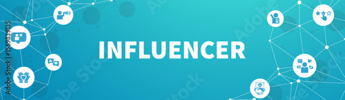 Influencer telling brand's story, banner web icon for business and social media marketing, Celebrity, Character, Reviewer, follower, trust and Sincerity. Minimal vector.