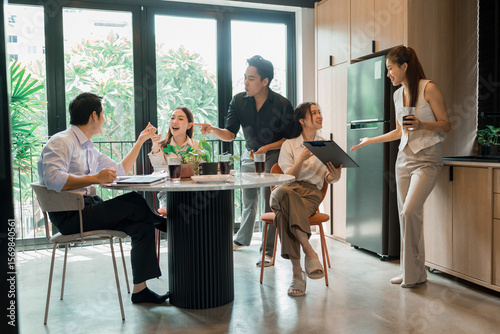 Businessmen working in a team.