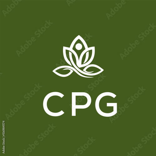 CPG logo design on white  background.