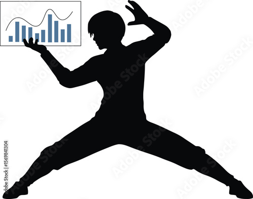 Trending Presentation Ninja Silhouette - Data Kung-Fu Pose