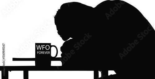 Work From Office Activist Silhouette - Sleeping Advocate