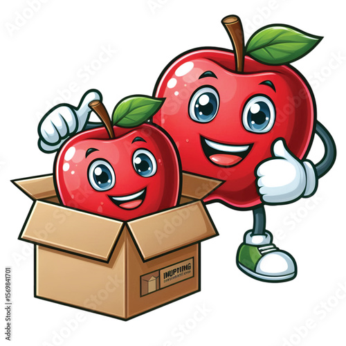 Apple with Box transparent
