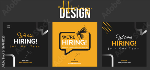 Vector we are hiring job vacancy social media post banner design