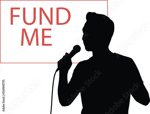 Startup Guru Silhouette - "Fund Me" Pitch Persona