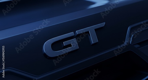 GT Lettering on Dark Surface