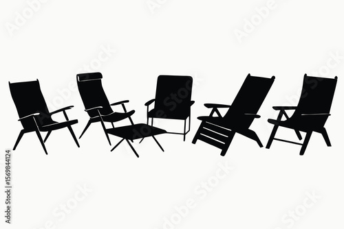 Modern office chairs on a white background, perfect for business conference room or meeting interior design concepts