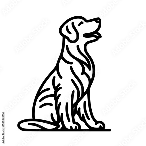 Golden Retriever dog sitting