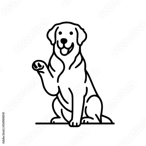 Golden Retriever dog paw