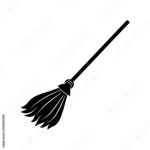 Broomstick clipart on a white background vector illustration