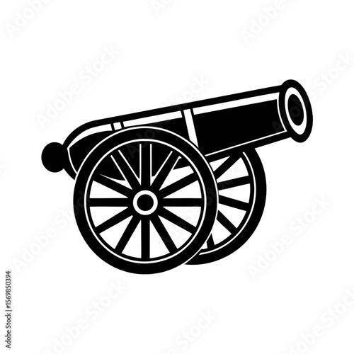 Cannon clipart on a white background vector illustration