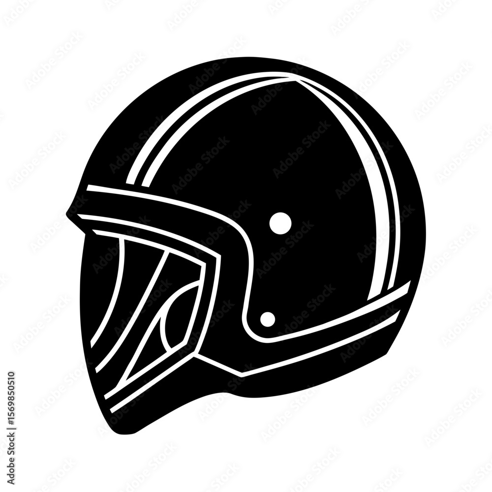 Fototapeta premium Helmet clipart on a white background vector illustration