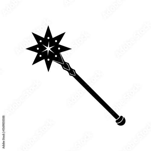 Magic wand clipart on a white background vector illustration