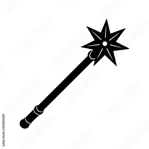 Magic wand clipart on a white background vector illustration