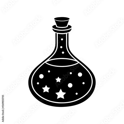 Potion bottle clipart on a white background vector illustration