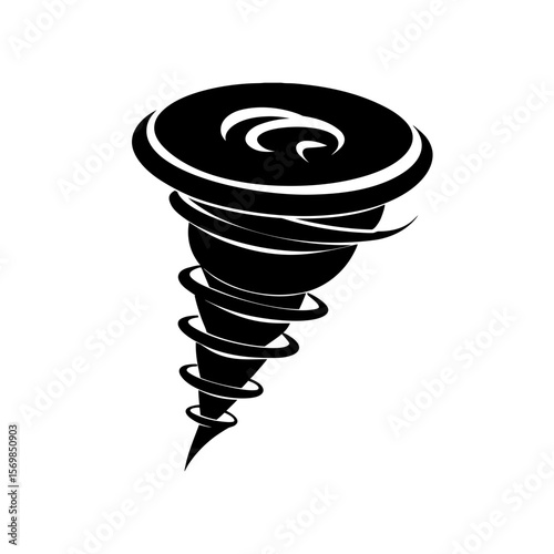 Tornado clipart on a white background vector illustration