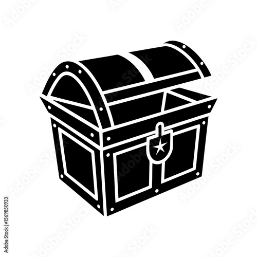 Treasure chest clipart on a white background vector illustration