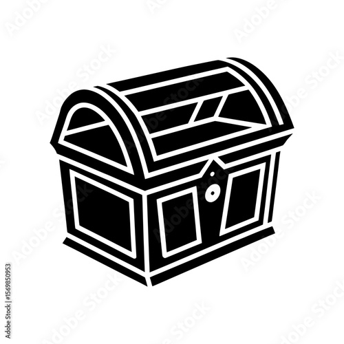 Treasure chest clipart on a white background vector illustration