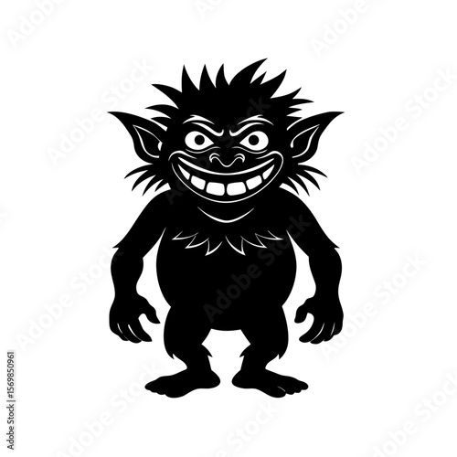 Troll clipart on a white background vector illustration