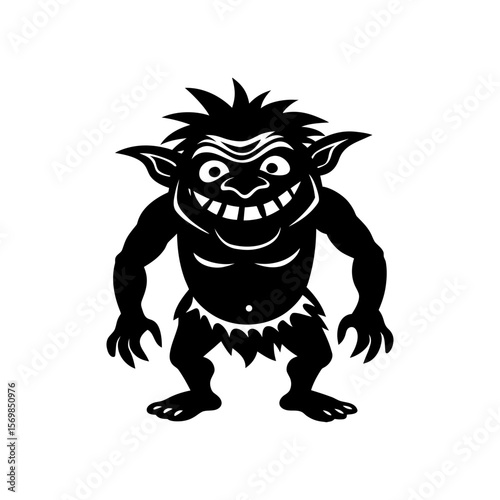 Troll clipart on a white background vector illustration