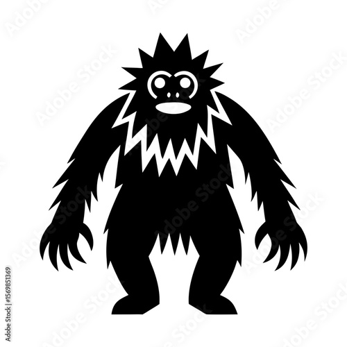 Yeti clipart on a white background vector illustration