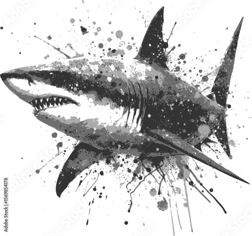 Shark silhouette. Vector illustration of a shark. EPS 10 version.